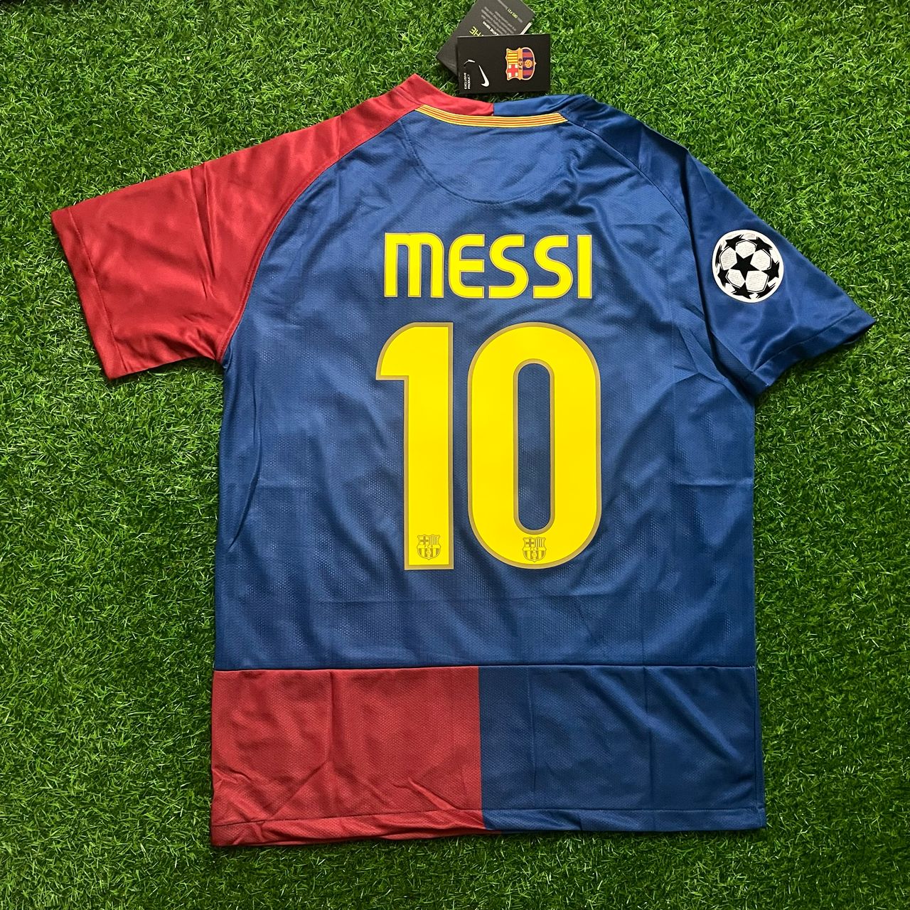 Lionel Messi Barcelona 2009 Roma Final Retro Jersey